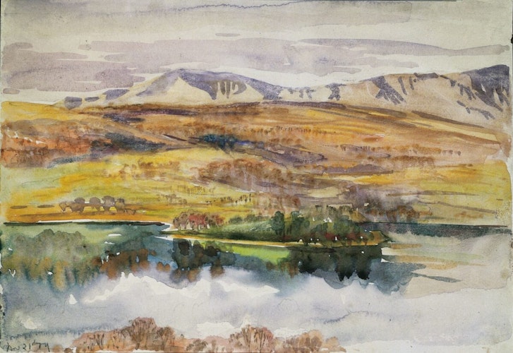 View across Esthwaite Water by Beatrix Potter 21 November 1909 Linder Bequest Victoria and Albert Museum London courtesy Frederick Warne Co Ltd