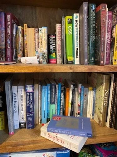 Books on shelf