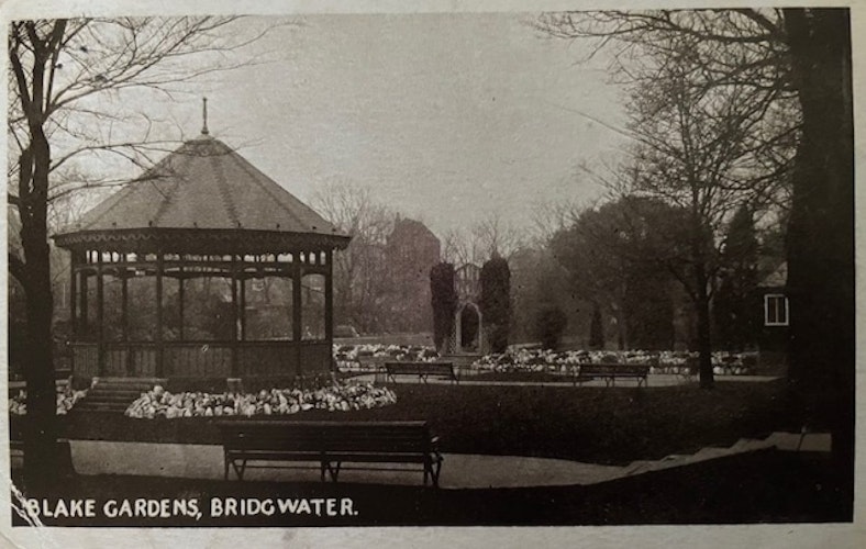 View of Bandstand in Blake Gardens Bridgwater 1900s