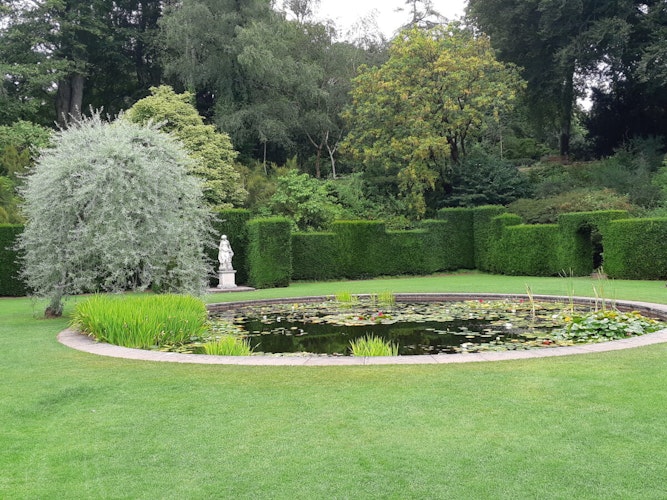 Secret garden with pond