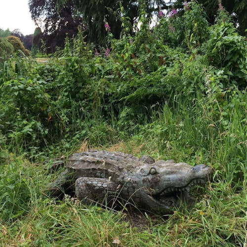 Pgds 20140802 160340 Crocodile Sculpture By Lake