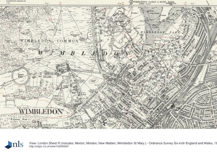 Wimbledon Park, Ordnance Survey map published in 1946